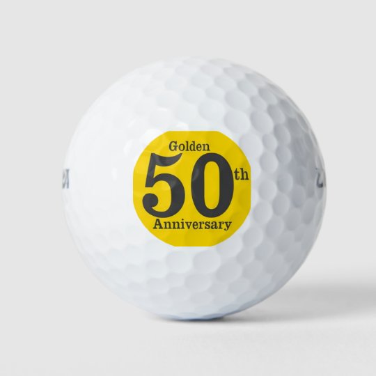 金第50記念日のゴルフ ボール ゴルフボール Zazzle Co Jp