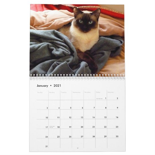 鈴の音の鈴の音シャム猫 カレンダー Zazzle Co Jp