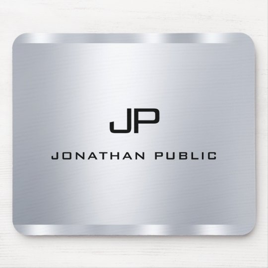 銀モフェイクノグエレガントラムテンプレート マウスパッド Zazzle Co Jp