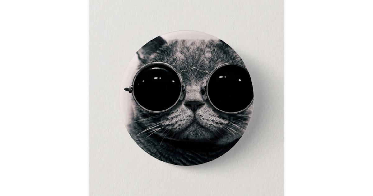 陰とのクールな猫かっこいいkat 缶バッジ Zazzle Co Jp