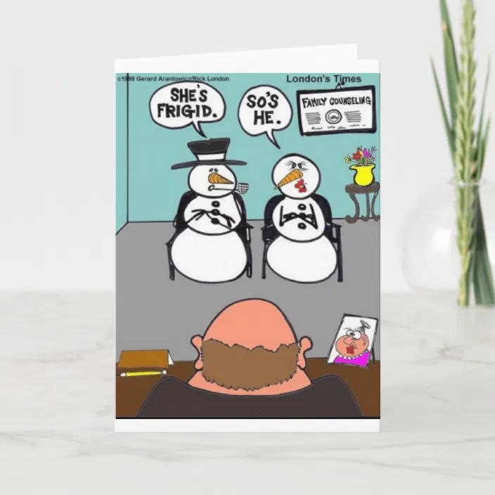 霜の降りた人間関係おもしろいのクリスマスプレゼント シーズンカード Zazzle Co Jp