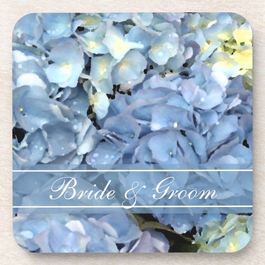 青いアジサイの花の結婚式 コースター Zazzle Co Jp