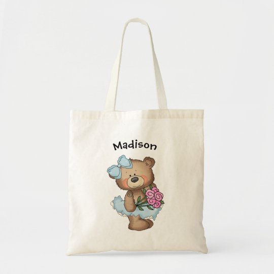 青いチュチュのバレリーナくま トートバッグ Zazzle Co Jp