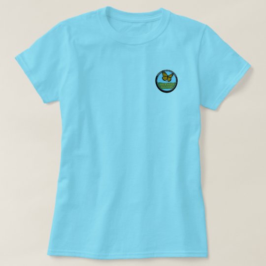 青いワイシャツ 小型色のロゴ Tシャツ Zazzle Co Jp