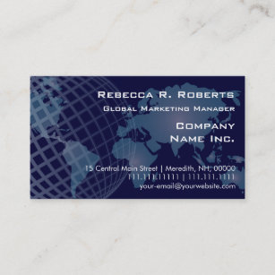 地球名刺 おしゃれなデザイン名刺 Zazzle Co Jp