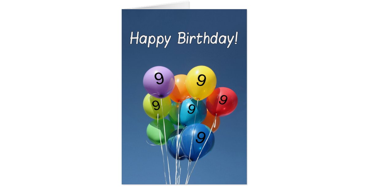 青い空に9誕生日目の色のハッピーバルーン Zazzle Co Jp 青い空に9誕生日目の色のハッピーバルーン Zazzle Co Jp