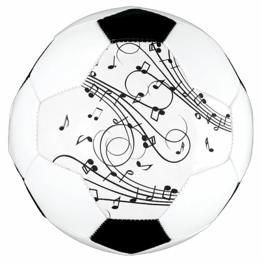 音楽デザインのファンシーなノート サッカーボール Zazzle Co Jp