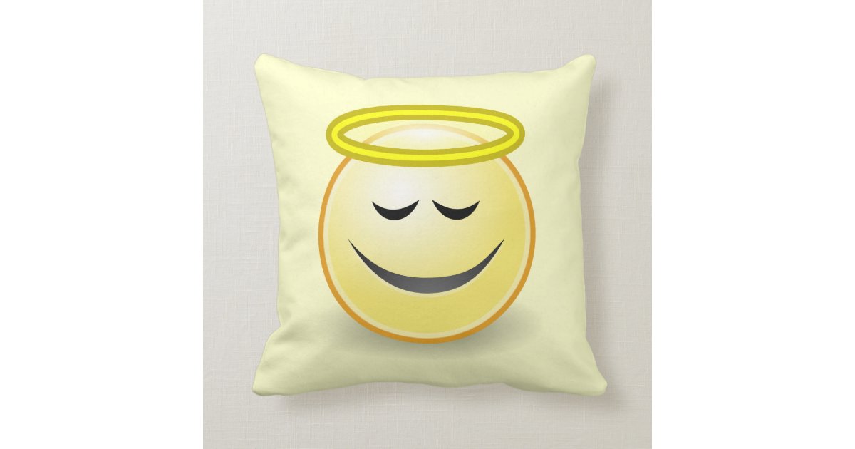 顔文字の天使 クッション Zazzle Co Jp