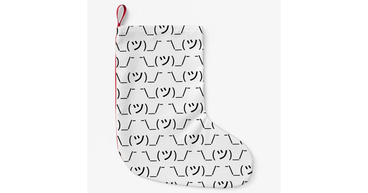 顔文字の肩ツかけ スモールクリスマスストッキング Zazzle Co Jp