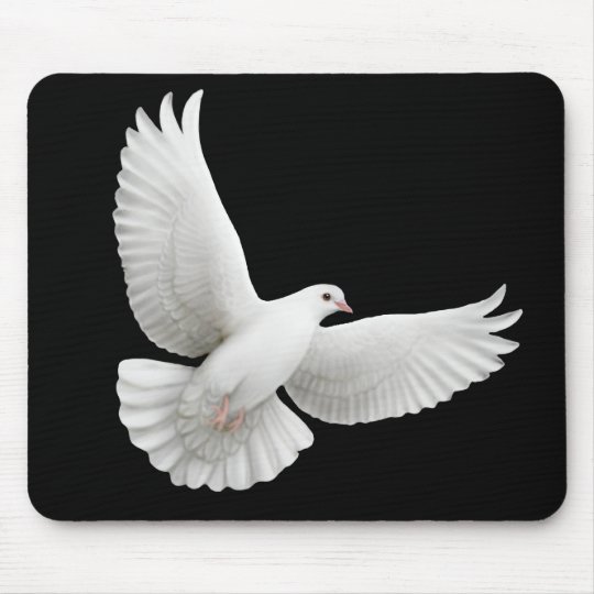 飛んでいるな白の鳩のマウスパッド マウスパッド Zazzle Co Jp