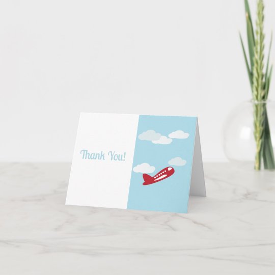 飛行機はメッセージカード感謝していしています サンキューカード Zazzle Co Jp