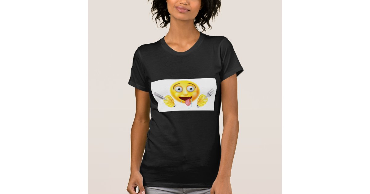 飢えた空腹な顔文字emoji Tシャツ Zazzle Co Jp