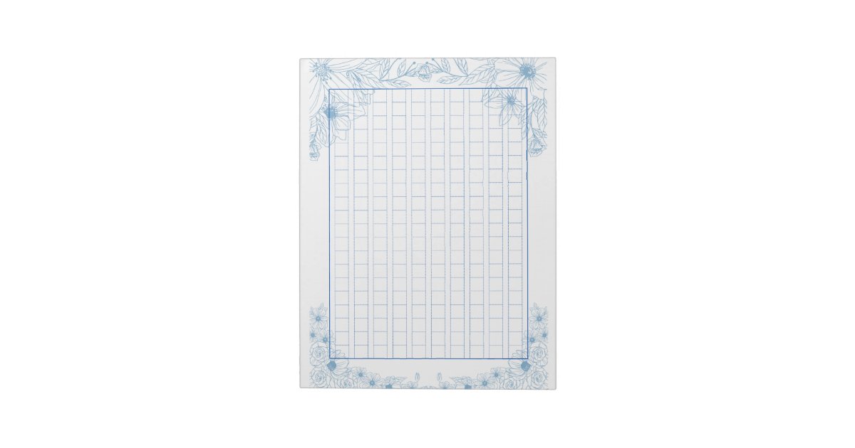飾り原稿用紙＜青＞[bl05] ノートパッド | Zazzle.co.jp