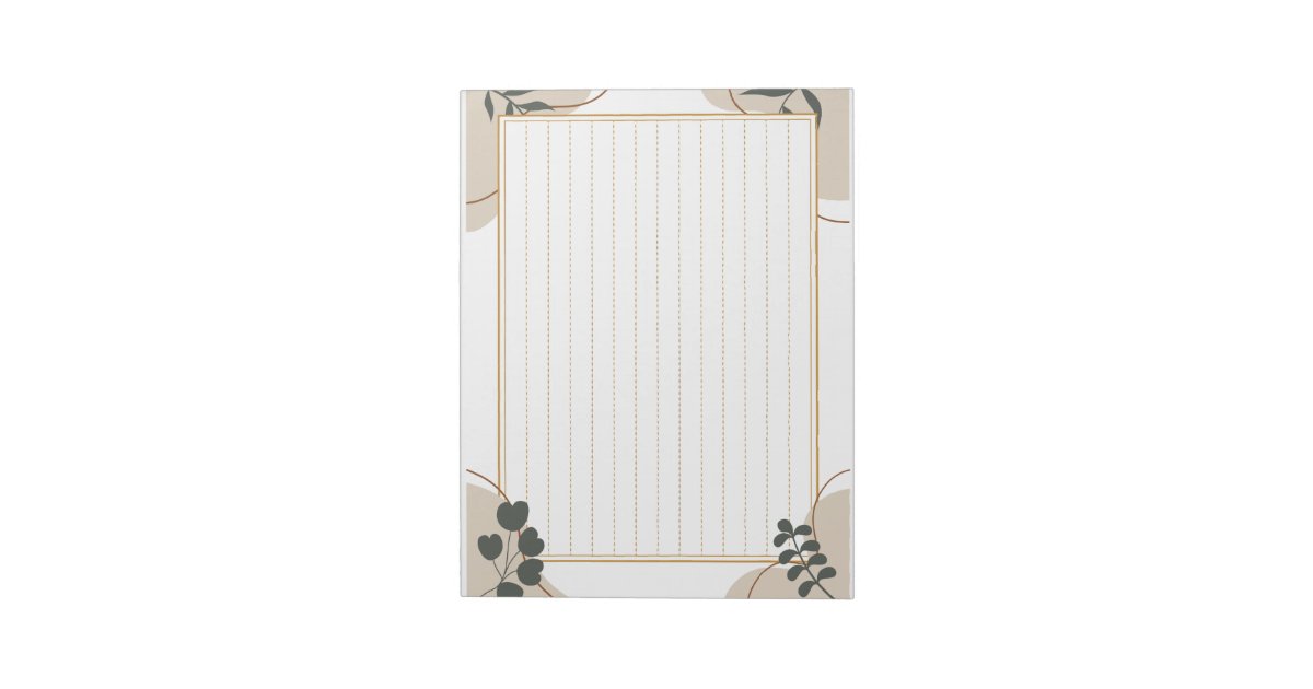 飾り罫線用紙＜茶＞[ch19] ノートパッド | Zazzle.co.jp