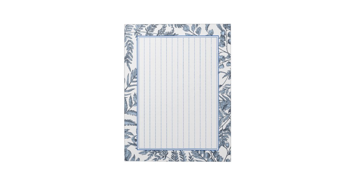 飾り罫線用紙＜青＞13行[bl17] ノートパッド | Zazzle.co.jp