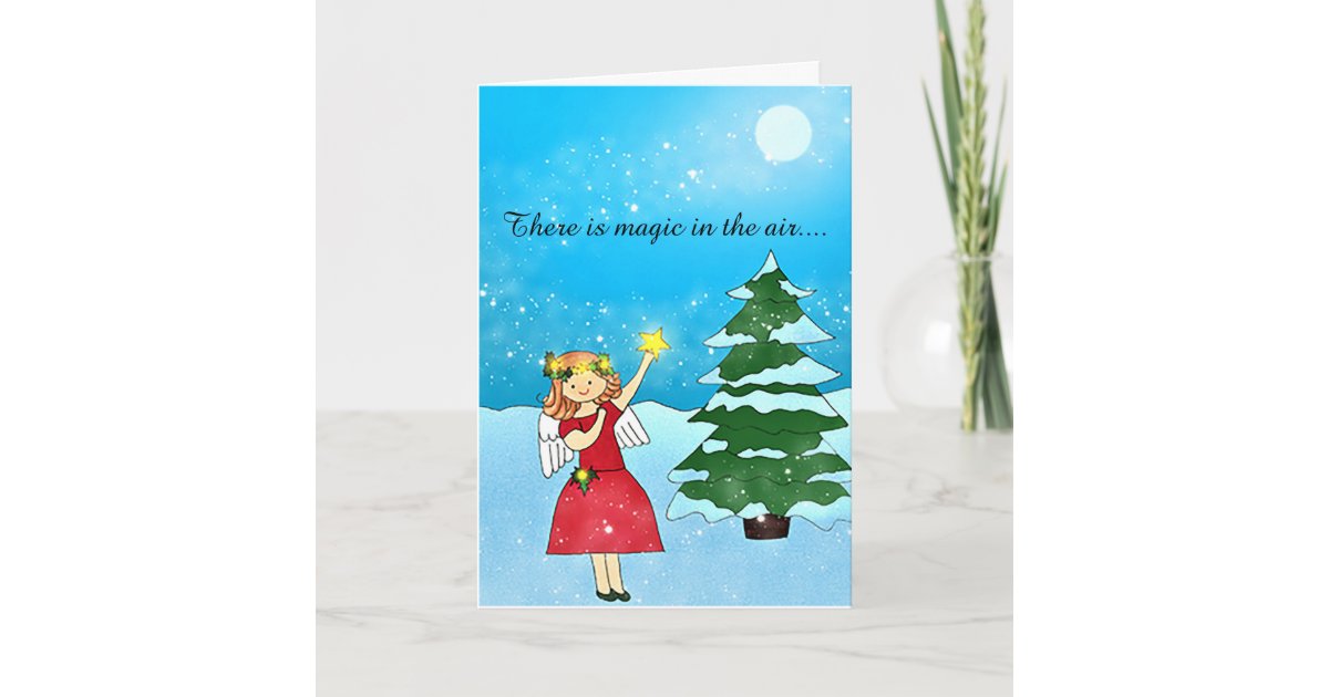 魔法インザエアクリスマスカード カード Zazzle Co Jp