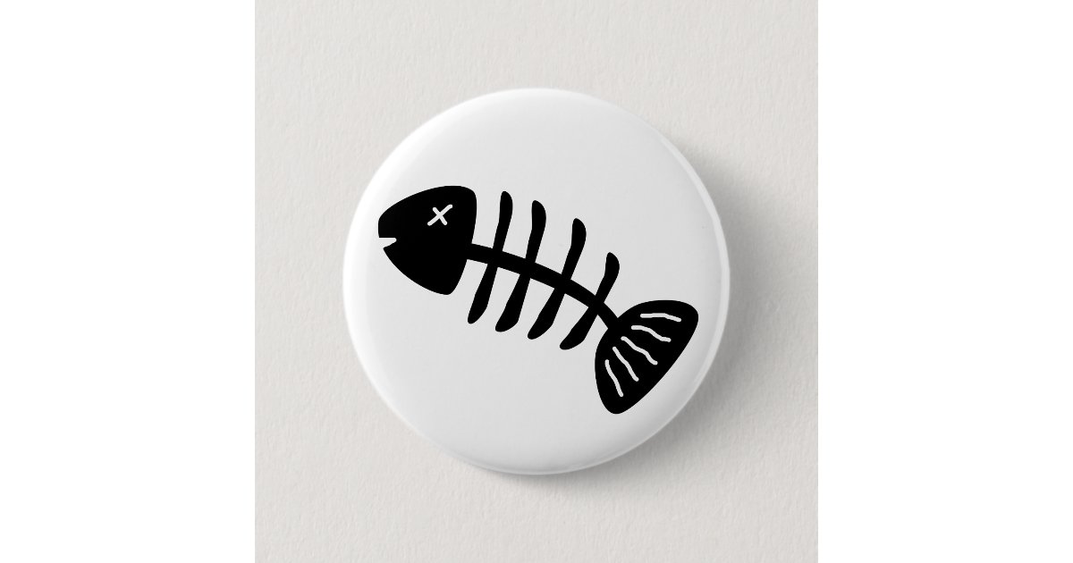 魚の骨 缶バッジ Zazzle Co Jp