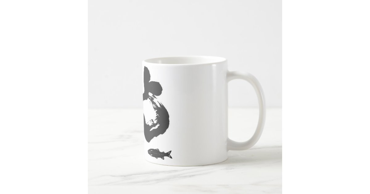 鮎 釣り 書道 切り絵 友釣り コーヒーマグカップ Zazzle Co Jp