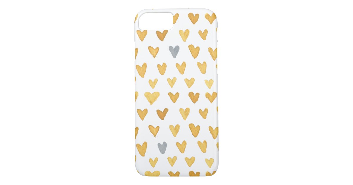 黄水色ハートパターン Case Mate Iphoneケース Zazzle Co Jp