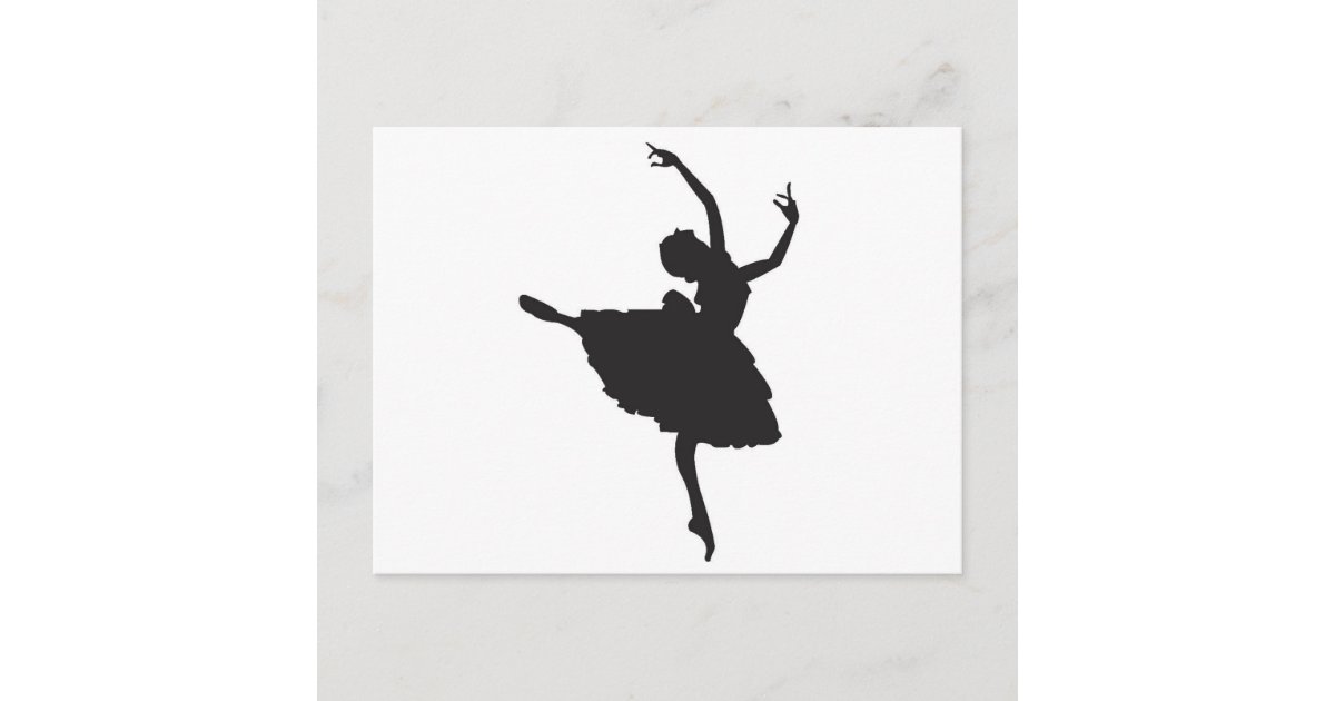 黒いシルエットのバレエダンサー ポストカード Zazzle Co Jp 黒いシルエットのバレエダンサー ポストカード Zazzle Co Jp