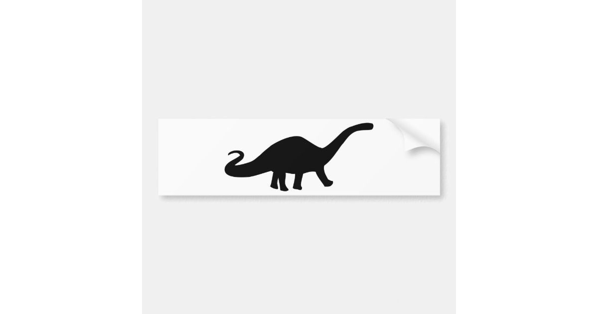 黒い恐竜アイコン バンパーステッカー Zazzle Co Jp