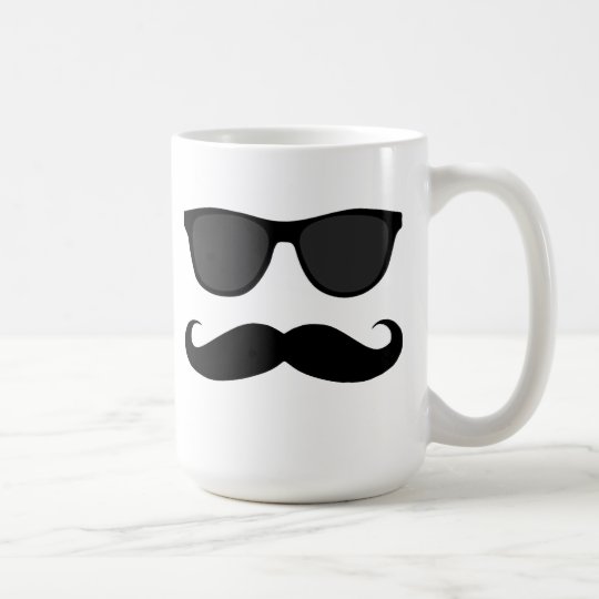 黒い髭およびサングラスのユーモア コーヒーマグカップ Zazzle Co Jp