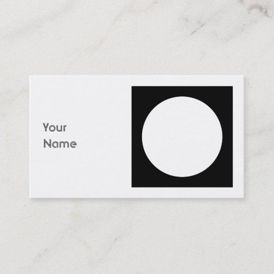 黒と白の円 デザイン 名刺 Zazzle Co Jp