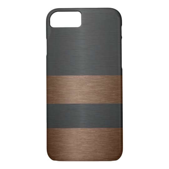 黒と茶の金属ブラシ仕上げアルミテクスチャ Case Mate Iphoneケース Zazzle Co Jp