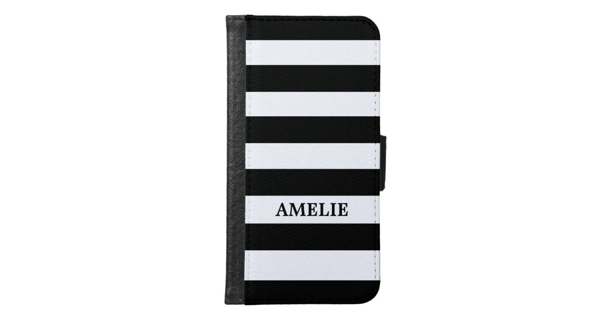 黒のストライプのパターン 背景色を選択 Samsung Galaxyウォレットケース Zazzle Co Jp