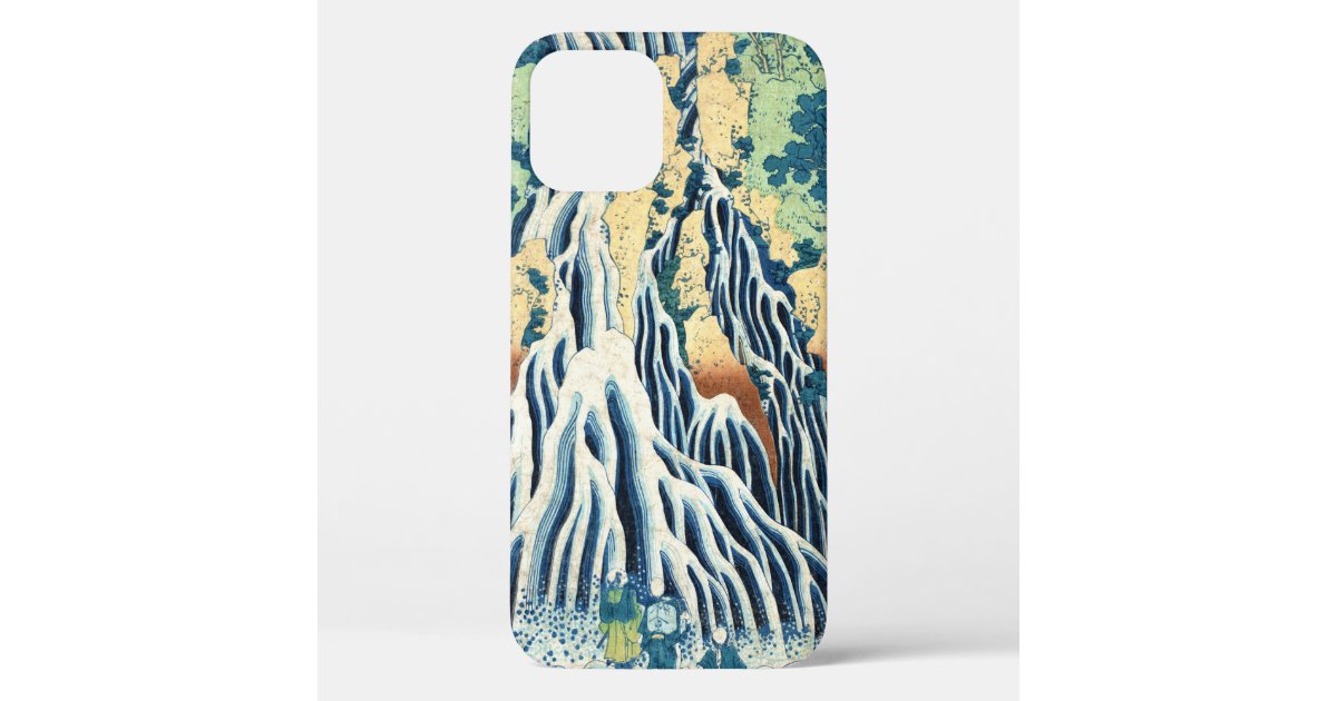 黒上北斎浮世絵の切振滝 Iphone 12ケース Zazzle Co Jp