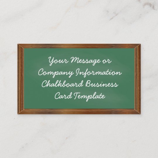 黒板の名刺のテンプレート 名刺 Zazzle Co Jp