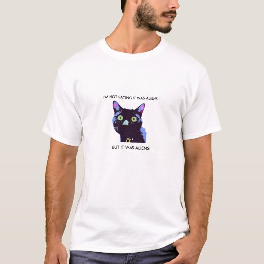 黒猫のエイリアンのtシャツ Tシャツ Zazzle Co Jp