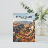 Þingvellir アイスランド ポストカード (スタンド正面)