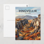 Þingvellir アイスランド ポストカード (正面/裏面)