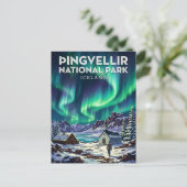 þingvellir国立公園 アイスランド ポストカード (スタンド正面)