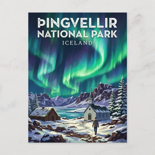þingvellir国立公園 アイスランド ポストカード (正面)