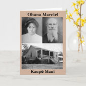 ʻOhanaのMarcielの挨拶状 カード (黄色い花)