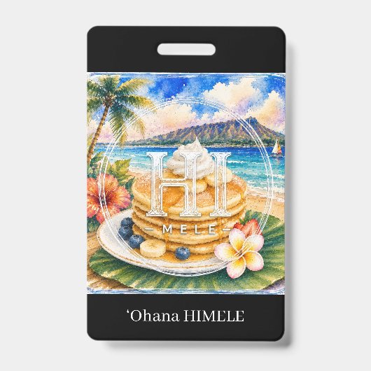 ʻOhana HIMELE 名札パンケーキ バッジ (正面)