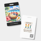 ʻOhana HIMELE 名札 アサイーボウル バッジ (正面&裏面)