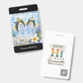 ʻOhana HIMELE 名札 ハワイアンスティールギター バッジ (正面&裏面)