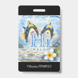 ʻOhana HIMELE 名札 ハワイアンスティールギター バッジ