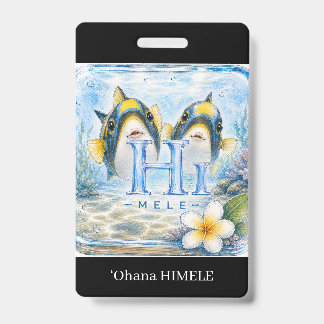 ʻOhana HIMELE 名札 ハワイアンスティールギター バッジ
