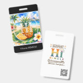 ʻOhana HIMELE 名札 パイナップル バッジ (正面&裏面)