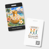 ʻOhana HIMELE 名札 Ipu バッジ (正面&裏面)