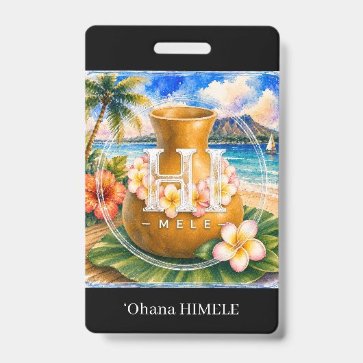ʻOhana HIMELE 名札 Ipu バッジ (正面)