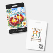 ʻOhana HIMELE 名札 ‘Ulī’ulī バッジ (正面&裏面)