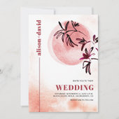 Β牧場と月Qrコード日本結婚式 招待状 (正面)