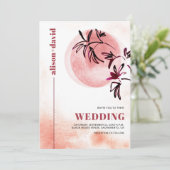 Β牧場と月Qrコード日本結婚式 招待状 (スタンド正面)