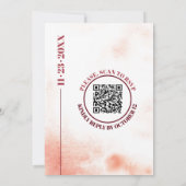 Β牧場と月Qrコード日本結婚式 招待状 (裏面)