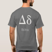Δ - Γρεεκ Λεττερ δέλτα – ギリシャ文字デルタ Tシャツ (裏面)